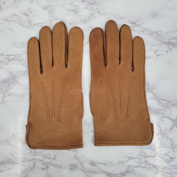 Gates Vintage Deerskin Men's Tan Leather Gloves - Picture 1 of 9